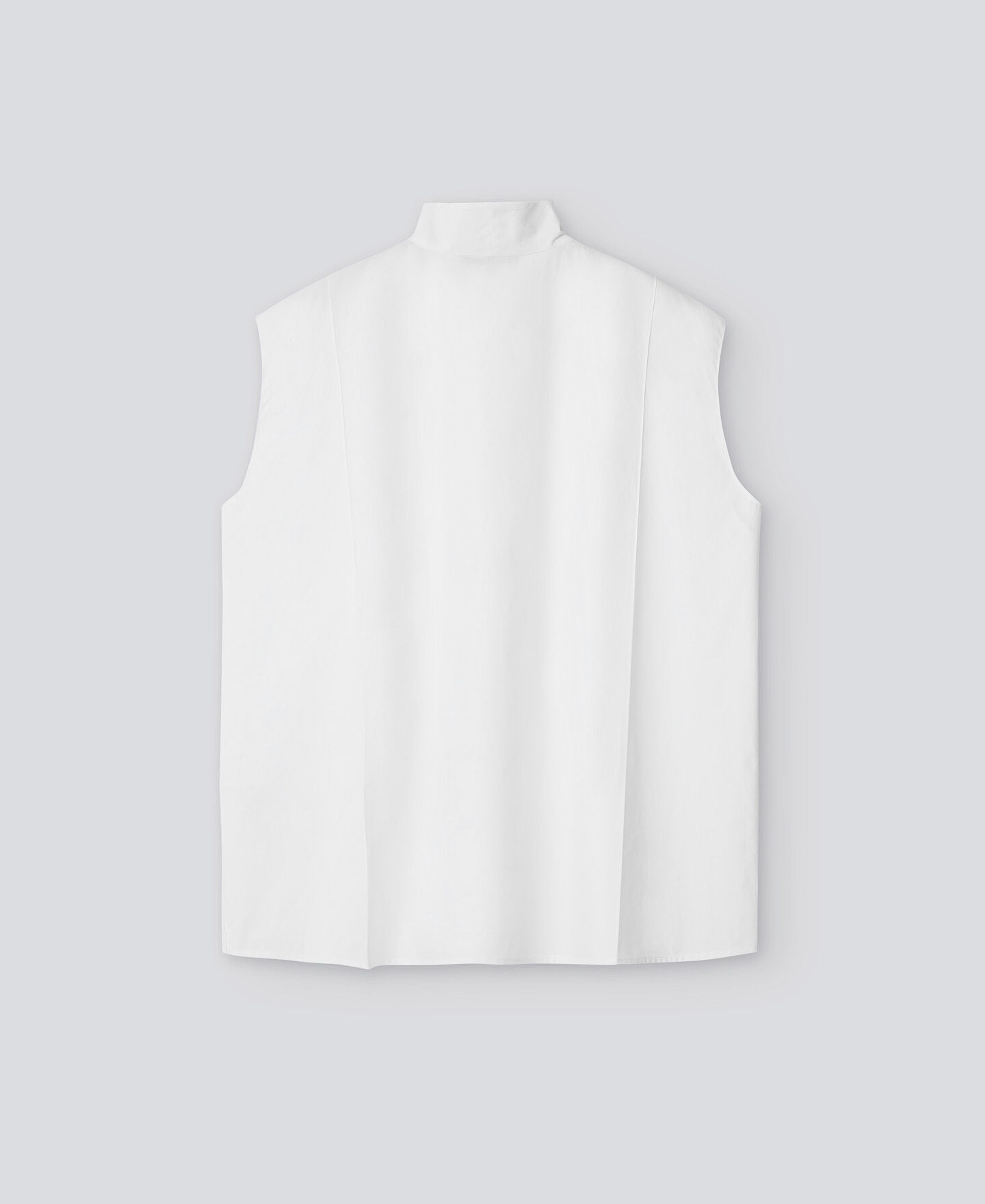 White sleeveless cotton blouse for woman