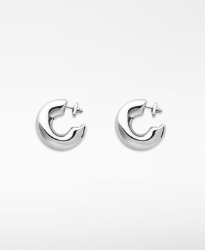 Créoles métalliques irrégulières pour femme