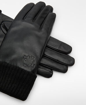 Leather gloves woman