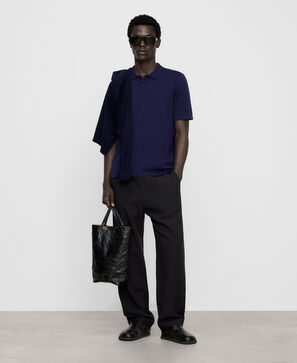 Organic cotton regular fit knit polo