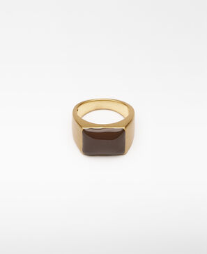 Gold signet ring woman