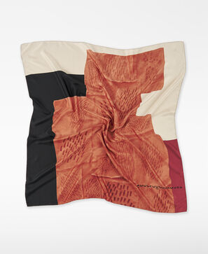 Printed square scarf woman