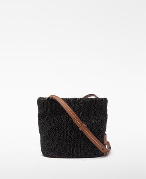 Raffia texture crossbody