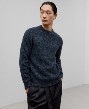 Melange knit sweater man