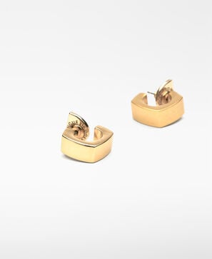 Quadratische Metallcreolen Damen