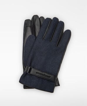 Mixed-fabric gloves man