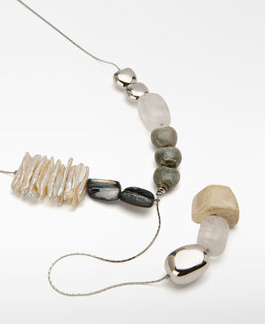 Pearl and ceramic necklace