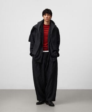 Merino wool crew collar sweater man