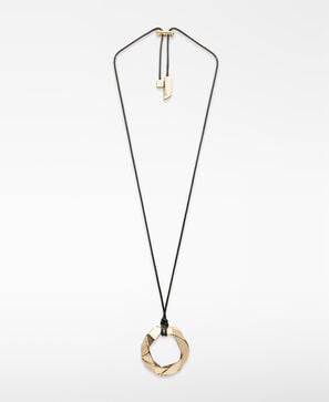 Braided metal pendant necklace