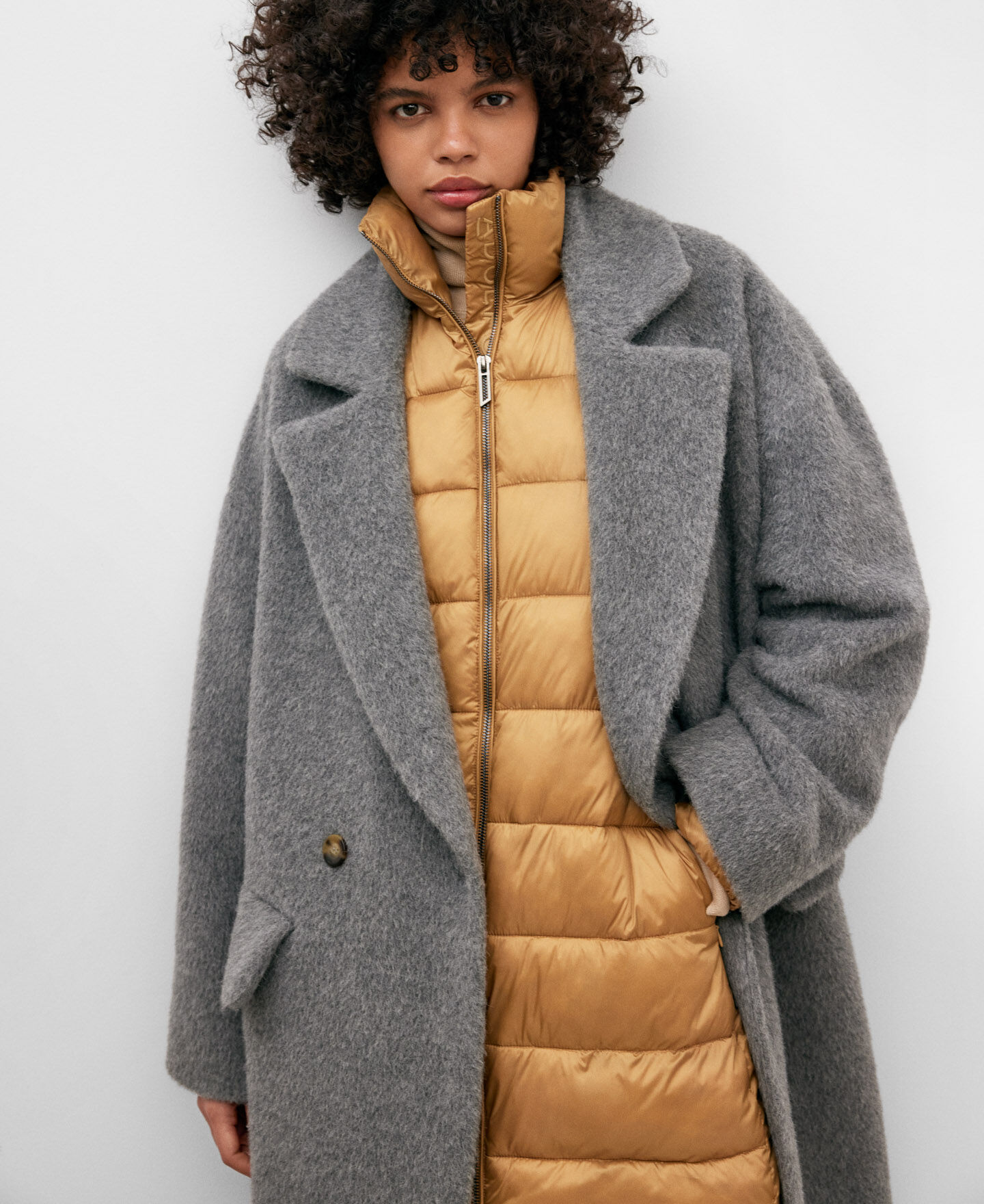 Caban matelass en nylon femme
