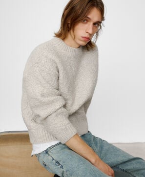 Merino wool rustic knit sweater