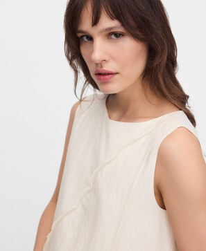 Midi balloon dress with darts