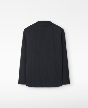 Black crinkle blazer man