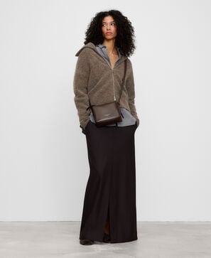 Mini sac bandouli&egrave;re Mica en cuir lisse