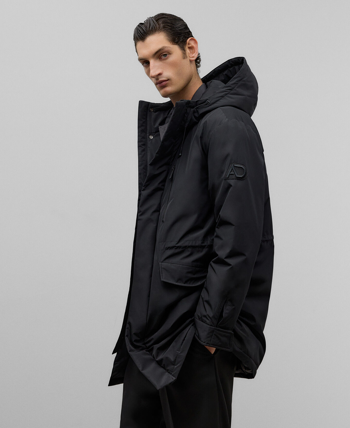 Hooded long coat man | AD Europa