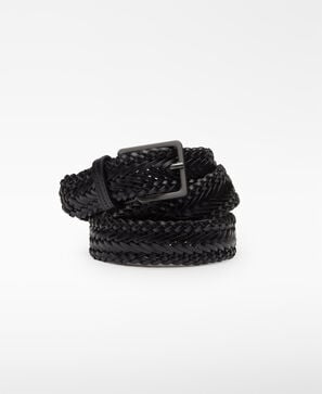 Braided leather belt man