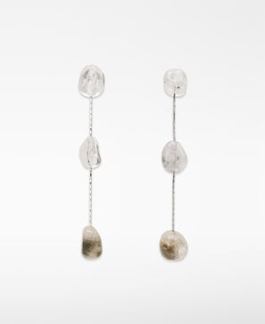 Pendientes cadena fina piedras