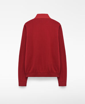 Nylon and knit band collar jacket