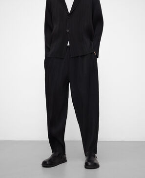 Barrel fit crinkle trousers