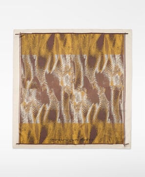 Animal print square scarf