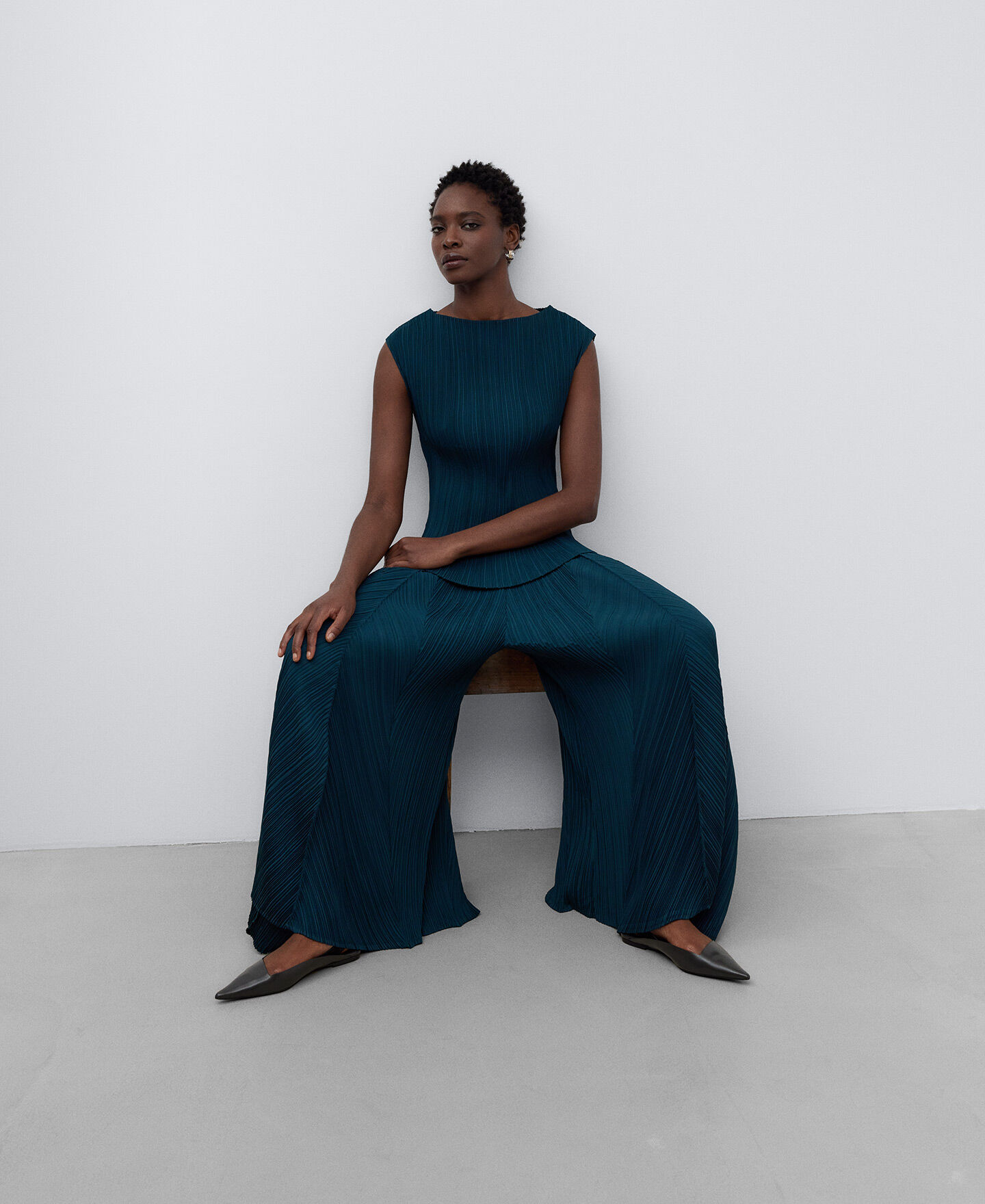 Crinkle 2025 trousers zara