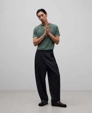 Camiseta lyocell y algod&oacute;n hombre