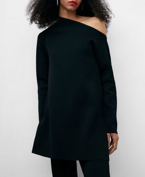 Pantalón de punto negro mujer