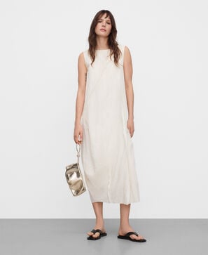 Vestido midi globo pinzas