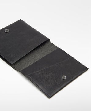 Fold-out leather wallet
