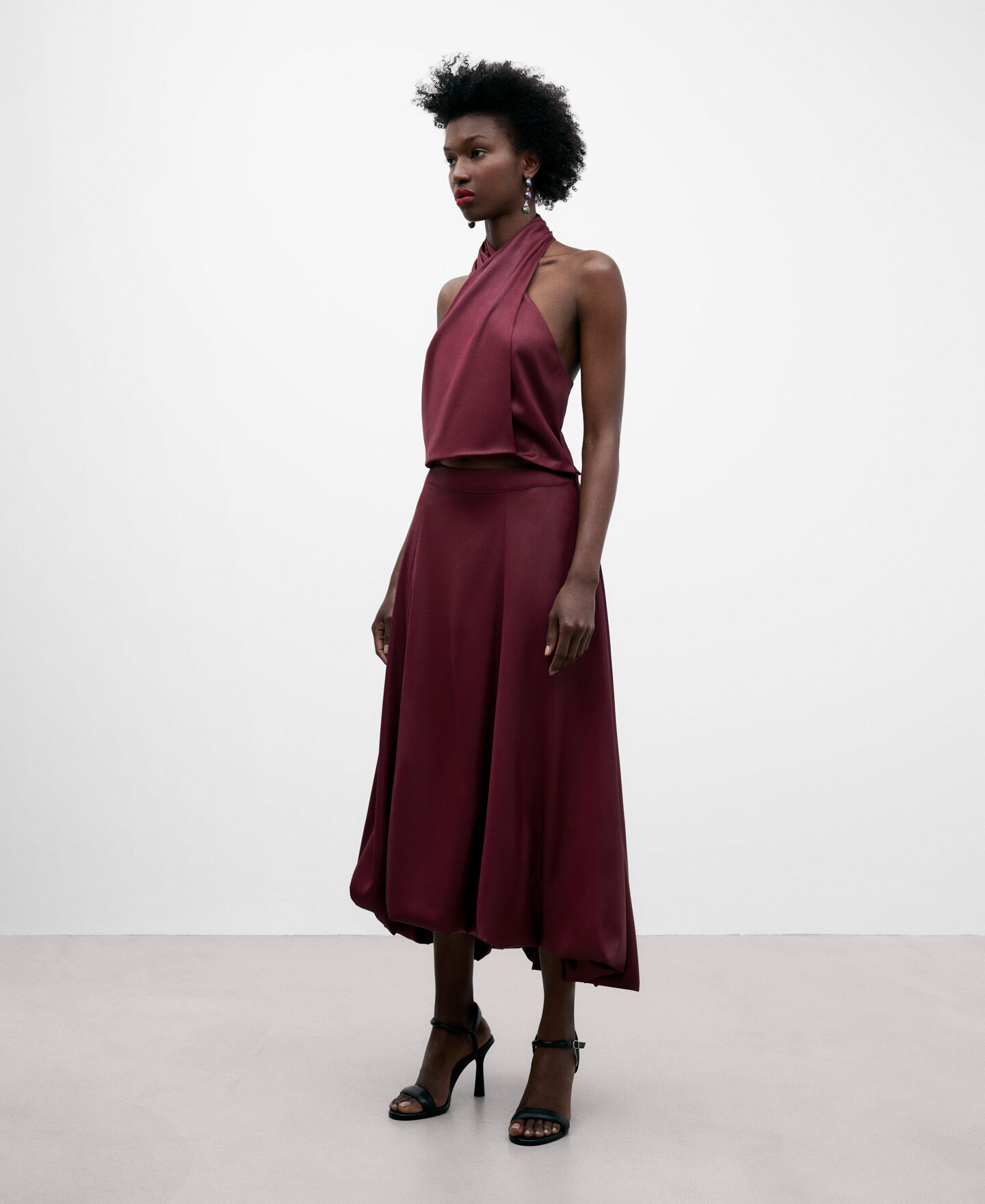 Jupe midi bouffante