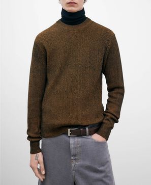 Mixed brown crew neckline sweater