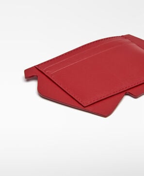 Tarjetero asim&eacute;trico piel