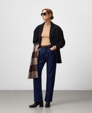 Merino wool fitted sweater woman