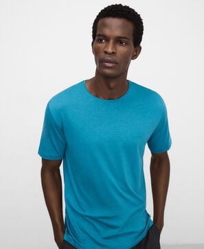 T-Shirt mit normaler Passform aus Lyocell und Baumwolle