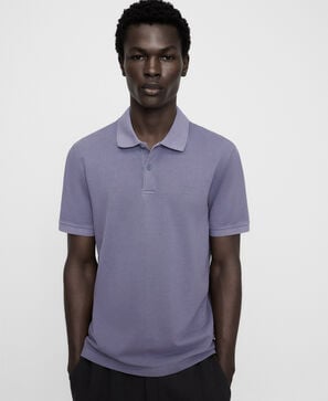 Cotton washed piqu&eacute; regular fit polo