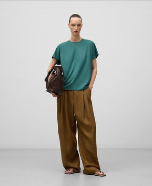 Short sleeve crew collar T-shirt woman