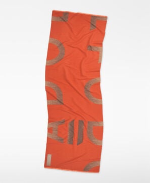 Spray-effect jacquard maxi log scarf