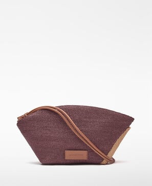 Bolso Eclipse bicolor textura rafia