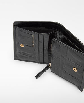 Mica croc-embossed wallet woman