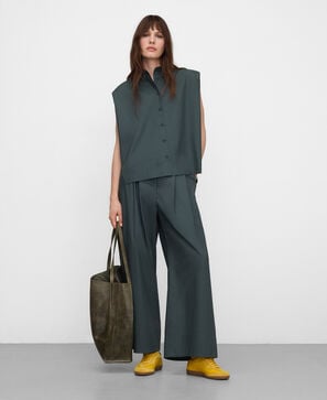 Pantal&oacute;n doble pinza algod&oacute;n org&aacute;nico