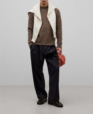 Brown responsible leather trainer man
