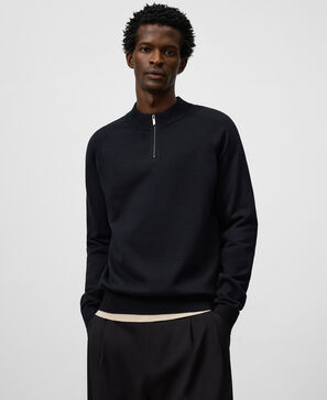 Half-zip perkins collar sweater man