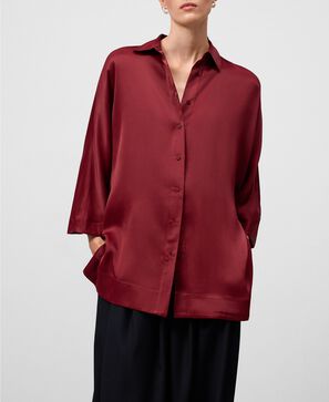 Camisa oversize satinada
