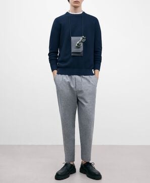 Navy knitted sweater