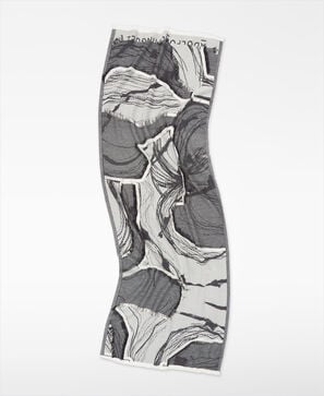 Xale estampado jacquard algod&atilde;o org&acirc;nico