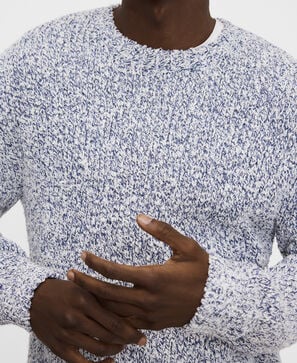 Melange texture knit sweater
