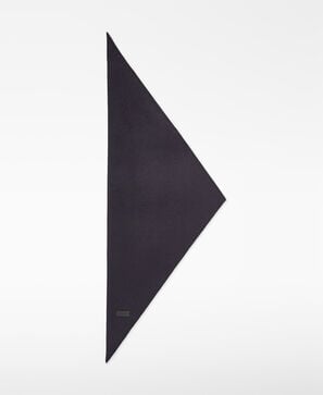 Cachecol quadriculado triangular de dupla face