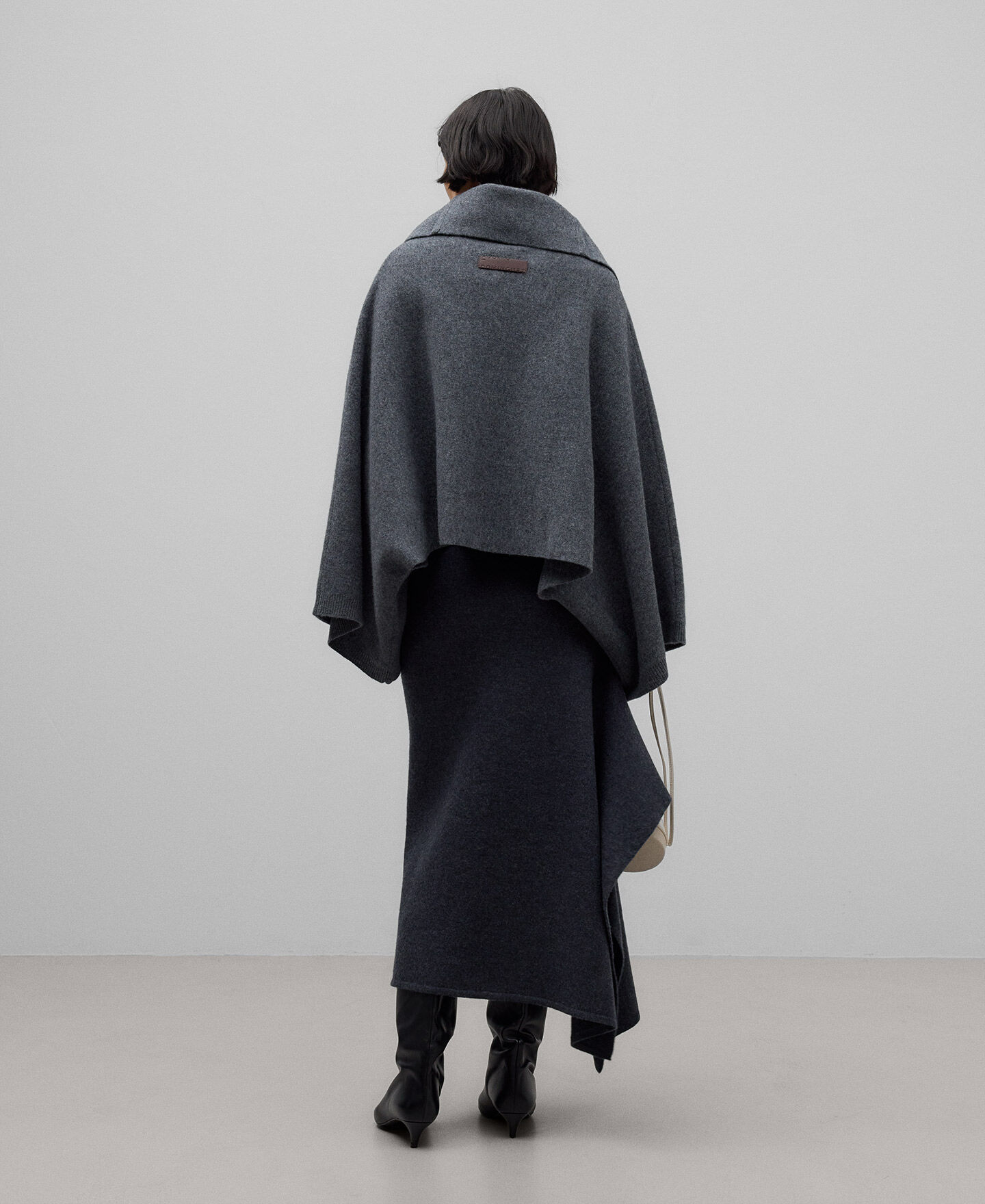 Grey wool cape sales