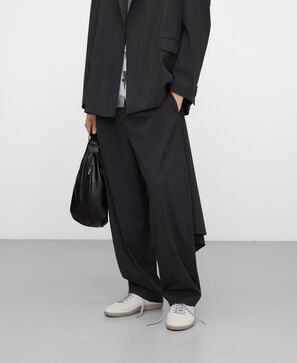 Barrel fit trousers with front panel