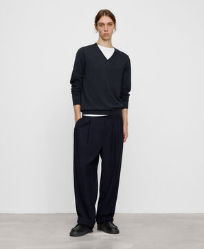 Merino wool V-neck sweater